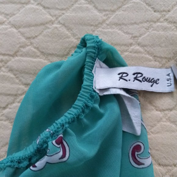 r. rouge   teal   woman blouse size 2xl/2eg - Picture 3 of 4